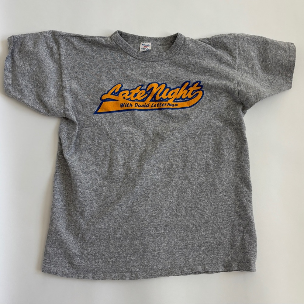 Late Night with David Letterman graphic tee shirt vintage men’s champion